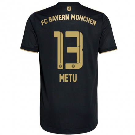 Niño Fútbol Camiseta Emilian Metu #13 Negro 2ª Equipación 2021/22 Camisa Chile