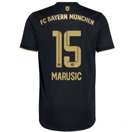 Niño Fútbol Camiseta Gabriel Marusic #15 Negro 2ª Equipación 2021/22 Camisa Chile