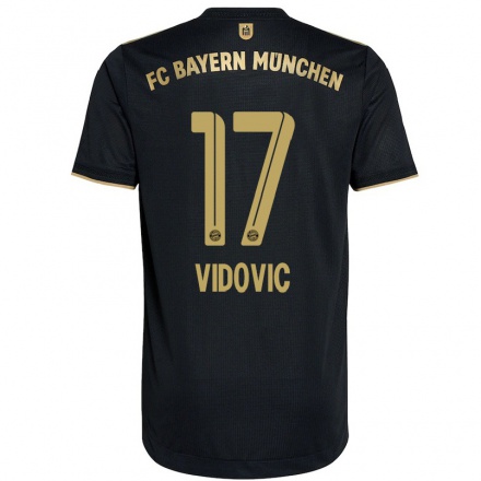 Niño Fútbol Camiseta Gabriel Vidovic #17 Negro 2ª Equipación 2021/22 Camisa Chile