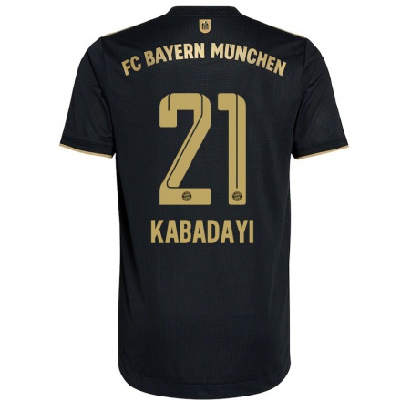 Niño Fútbol Camiseta Yusuf Kabadayi #21 Negro 2ª Equipación 2021/22 Camisa Chile