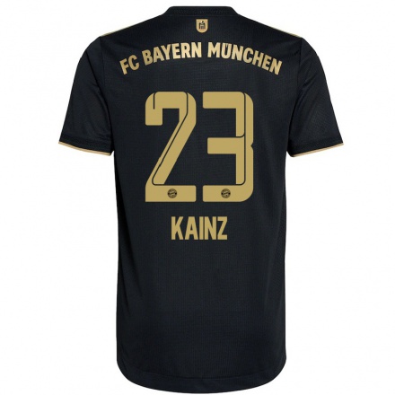 Niño Fútbol Camiseta Manuel Kainz #23 Negro 2ª Equipación 2021/22 Camisa Chile
