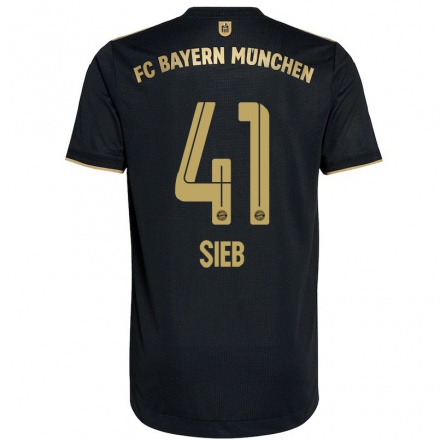 Niño Fútbol Camiseta Armindo Sieb #41 Negro 2ª Equipación 2021/22 Camisa Chile