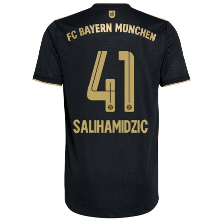 Niño Fútbol Camiseta Nick Salihamidzic #41 Negro 2ª Equipación 2021/22 Camisa Chile