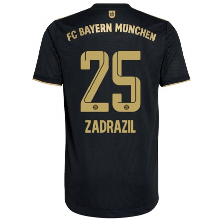 Niño Fútbol Camiseta Sarah Zadrazil #25 Negro 2ª Equipación 2021/22 Camisa Chile