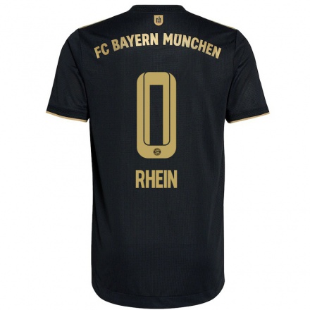 Niño Fútbol Camiseta Torben Rhein #0 Negro 2ª Equipación 2021/22 Camisa Chile