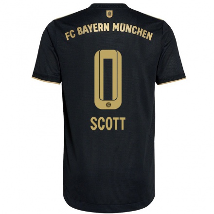 Niño Fútbol Camiseta Christopher Scott #0 Negro 2ª Equipación 2021/22 Camisa Chile