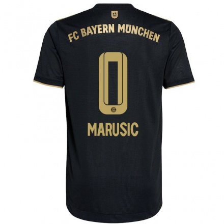 Niño Fútbol Camiseta Gabriel Marusic #0 Negro 2ª Equipación 2021/22 Camisa Chile