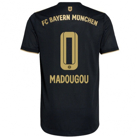 Niño Fútbol Camiseta Ibrahim Madougou #0 Negro 2ª Equipación 2021/22 Camisa Chile