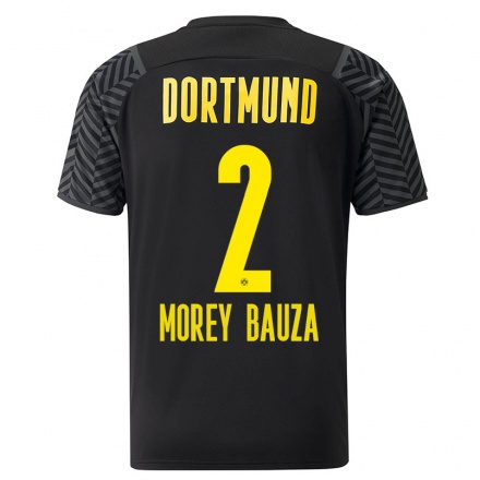 Niño Fútbol Camiseta Mateu Morey Bauza #2 Gris Negro 2ª Equipación 2021/22 Camisa Chile