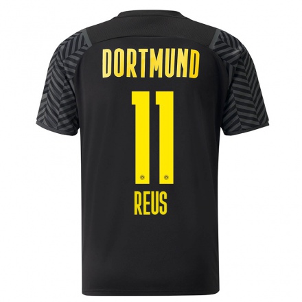 Niño Fútbol Camiseta Marco Reus #11 Gris Negro 2ª Equipación 2021/22 Camisa Chile