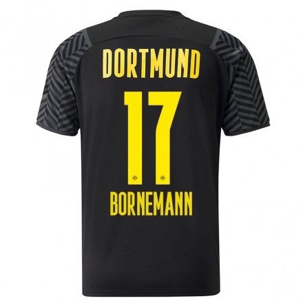 Niño Fútbol Camiseta Timo Bornemann #17 Gris Negro 2ª Equipación 2021/22 Camisa Chile