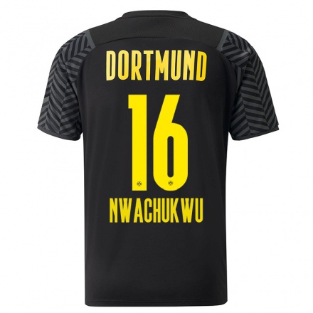 Niño Fútbol Camiseta Isaak Nwachukwu #16 Gris Negro 2ª Equipación 2021/22 Camisa Chile