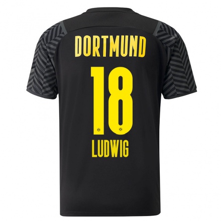 Niño Fútbol Camiseta Michel Ludwig #18 Gris Negro 2ª Equipación 2021/22 Camisa Chile