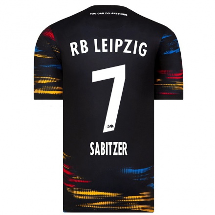 Niño Fútbol Camiseta Marcel Sabitzer #7 Negro Amarillo 2ª Equipación 2021/22 Camisa Chile