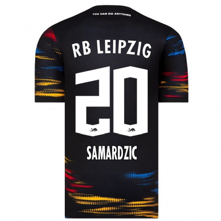 Niño Fútbol Camiseta Lazar Samardzic #20 Negro Amarillo 2ª Equipación 2021/22 Camisa Chile
