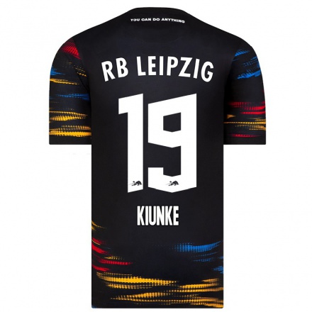 Niño Fútbol Camiseta Michelle Kiunke #19 Negro Amarillo 2ª Equipación 2021/22 Camisa Chile