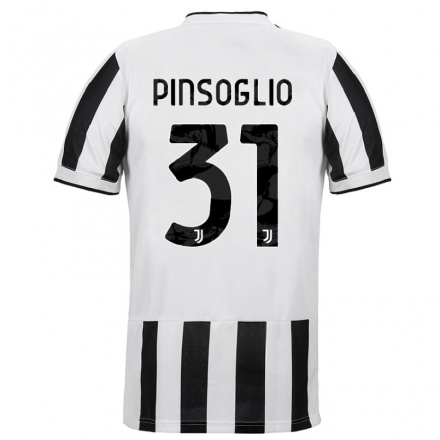 Niño Fútbol Camiseta Carlo Pinsoglio #31 Blanco Negro 1ª Equipación 2021/22 Camisa Chile