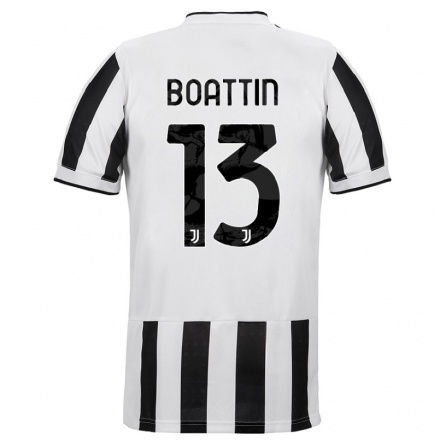 Niño Fútbol Camiseta Lisa Boattin #13 Blanco Negro 1ª Equipación 2021/22 Camisa Chile