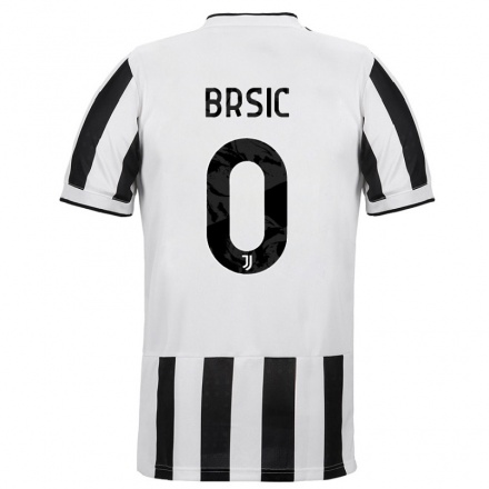 Niño Fútbol Camiseta Margherita Brsic #0 Blanco Negro 1ª Equipación 2021/22 Camisa Chile