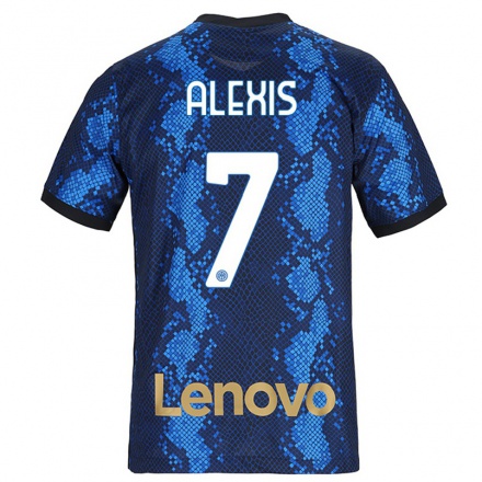 Niño Fútbol Camiseta Alexis Sanchez #7 Azul Oscuro 1ª Equipación 2021/22 Camisa Chile