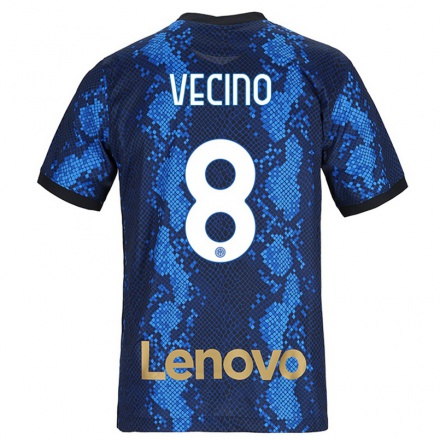 Niño Fútbol Camiseta Matias Vecino #8 Azul Oscuro 1ª Equipación 2021/22 Camisa Chile