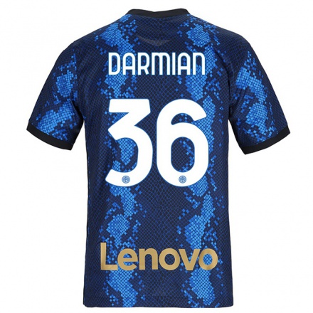 Niño Fútbol Camiseta Matteo Darmian #36 Azul Oscuro 1ª Equipación 2021/22 Camisa Chile