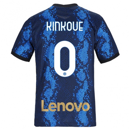 Niño Fútbol Camiseta Etienne Youte Kinkoue #0 Azul Oscuro 1ª Equipación 2021/22 Camisa Chile