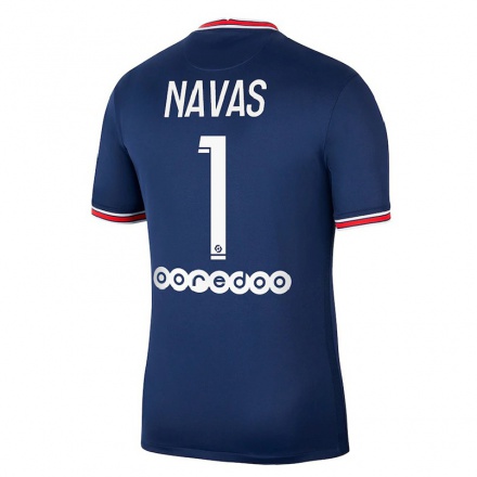 Niño Fútbol Camiseta Keylor Navas #1 Azul Oscuro 1ª Equipación 2021/22 Camisa Chile