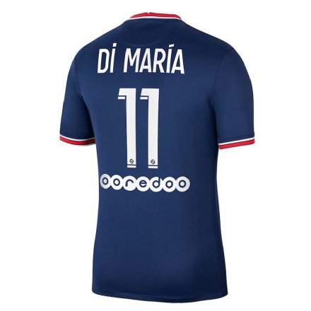 Niño Fútbol Camiseta Angel Di Maria #11 Azul Oscuro 1ª Equipación 2021/22 Camisa Chile