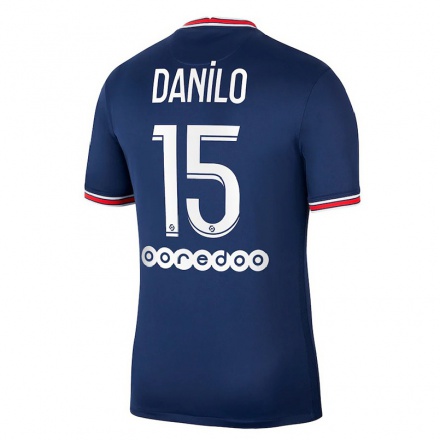 Niño Fútbol Camiseta Danilo Pereira #15 Azul Oscuro 1ª Equipación 2021/22 Camisa Chile