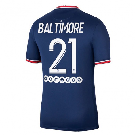 Niño Fútbol Camiseta Sandy Baltimore #21 Azul Oscuro 1ª Equipación 2021/22 Camisa Chile