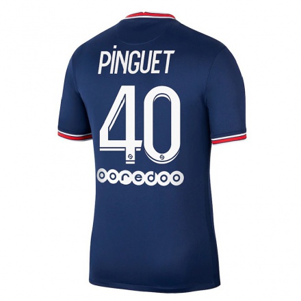 Niño Fútbol Camiseta Alice Pinguet #40 Azul Oscuro 1ª Equipación 2021/22 Camisa Chile