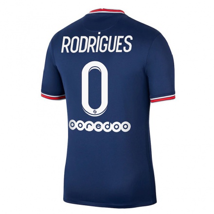 Niño Fútbol Camiseta Nelly Rodrigues #0 Azul Oscuro 1ª Equipación 2021/22 Camisa Chile