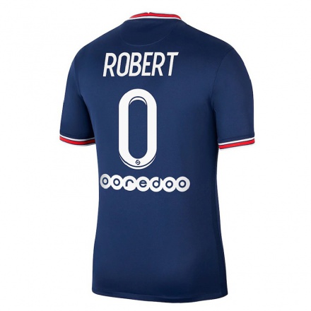 Niño Fútbol Camiseta Laure Robert #0 Azul Oscuro 1ª Equipación 2021/22 Camisa Chile