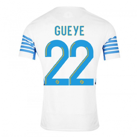 Niño Fútbol Camiseta Pape Gueye #22 Blanco 1ª Equipación 2021/22 Camisa Chile