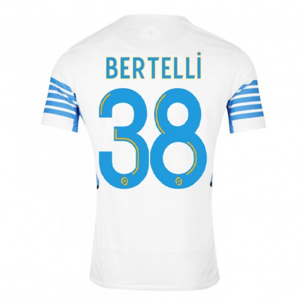 Niño Fútbol Camiseta Ugo Bertelli #38 Blanco 1ª Equipación 2021/22 Camisa Chile