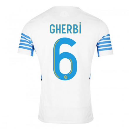 Niño Fútbol Camiseta Candice Gherbi #6 Blanco 1ª Equipación 2021/22 Camisa Chile