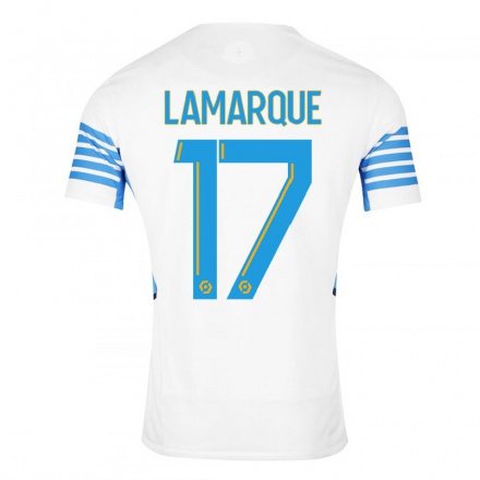 Niño Fútbol Camiseta Alais Lamarque #17 Blanco 1ª Equipación 2021/22 Camisa Chile