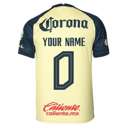 Niño Fútbol Camiseta Tu Nombre #0 Amarillo 1ª Equipación 2021/22 Camisa Chile