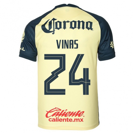 Niño Fútbol Camiseta Federico Vinas #24 Amarillo 1ª Equipación 2021/22 Camisa Chile