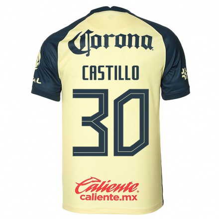 Niño Fútbol Camiseta Nicolas Castillo #30 Amarillo 1ª Equipación 2021/22 Camisa Chile
