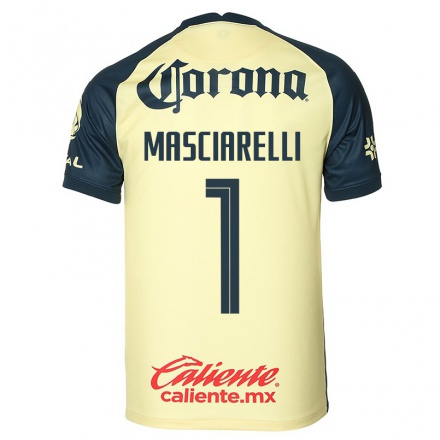 Niño Fútbol Camiseta Renata Masciarelli #1 Amarillo 1ª Equipación 2021/22 Camisa Chile