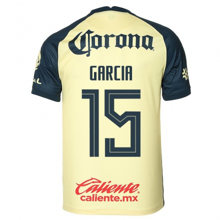 Niño Fútbol Camiseta Diana Garcia #15 Amarillo 1ª Equipación 2021/22 Camisa Chile