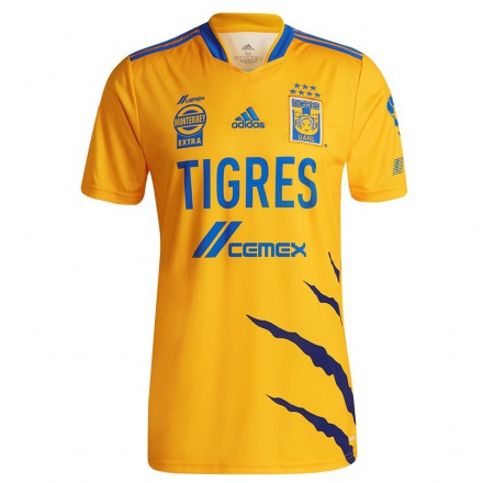Niño Fútbol Camiseta Aldo Cruz #18 Amarillo 1ª Equipación 2021/22 Camisa Chile