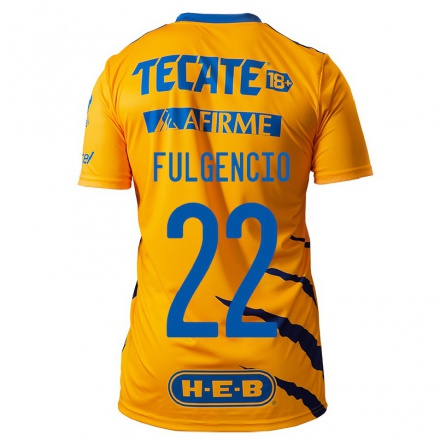 Niño Fútbol Camiseta Raymundo Fulgencio #22 Amarillo 1ª Equipación 2021/22 Camisa Chile