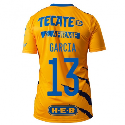 Niño Fútbol Camiseta Miriam Garcia #13 Amarillo 1ª Equipación 2021/22 Camisa Chile