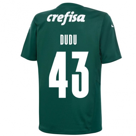 Niño Fútbol Camiseta Dudu #43 Verde Oscuro 1ª Equipación 2021/22 Camisa Chile