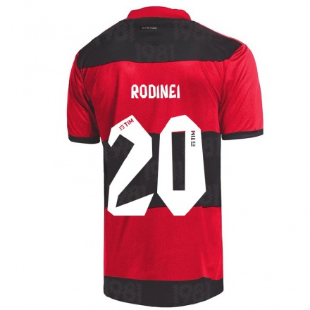 Niño Fútbol Camiseta Rodinei #20 Negro Rojo 1ª Equipación 2021/22 Camisa Chile