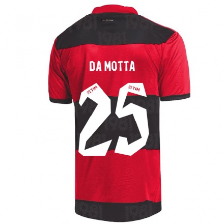 Niño Fútbol Camiseta Piris da Motta #25 Negro Rojo 1ª Equipación 2021/22 Camisa Chile