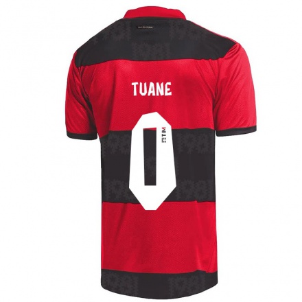 Niño Fútbol Camiseta Tuane #0 Negro Rojo 1ª Equipación 2021/22 Camisa Chile